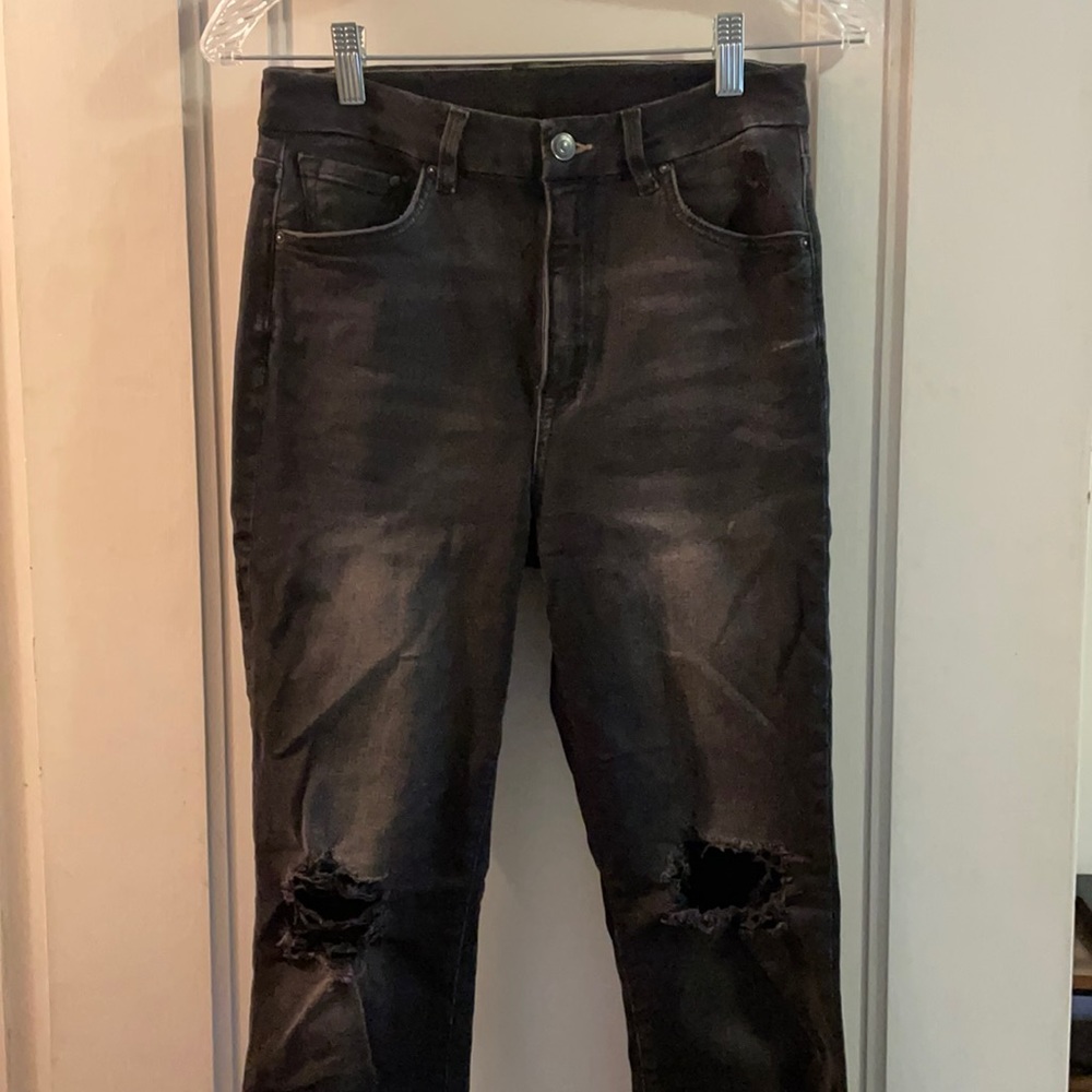 H&M Jeans | Dark Grey Distressed Jeans | Grey Skinny Jeans | Size 28